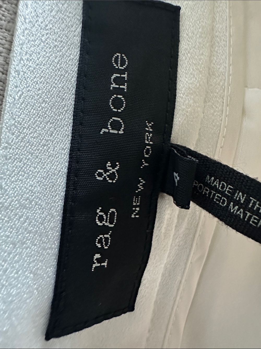 rag & bone Ivory Wide-Leg Pleated Trousers - Picture 3 of 10